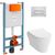 унитаз с инсталляцией 4в1 vitra v-fix core 800-1873, bella 4449b003-0101 lift, клавиша root r хром в Астане фото № 1