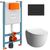 унитаз с инсталляцией 4в1 vitra v-fix core 800-1874, vitra sento 7748b003-0075, клавиша root r черная в Астане фото № 1