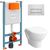 унитаз с инсталляцией 4в1 vitra v-fix core 800-1875, vitra zentrum 5795b003-0850 функция биде, клавиша root r хром в Астане фото № 1