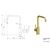 смеситель для кухни reginox crystal gold r30530, kitchen tap, золотой в Астане фото № 4