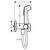 Гигиенический душ hansgrohe 29232340 в комплекте со скрытой частью 29235180, черный хром в Астане фото № 2