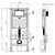 унитаз с инсталляцией 5в1 hans m5504d h5108-0207, белая прямоугольная клавиша в Астане фото № 2