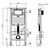 унитаз с инсталляцией 5в1 hans hs-046tq2 h5108-0201, прямоугольная хром клавиша в Астане фото № 2