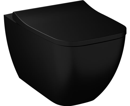 унитаз подвесной vitra shift 7742b083-0075 черный, тонкое сиденье с микролифтом в Астане фото № 1