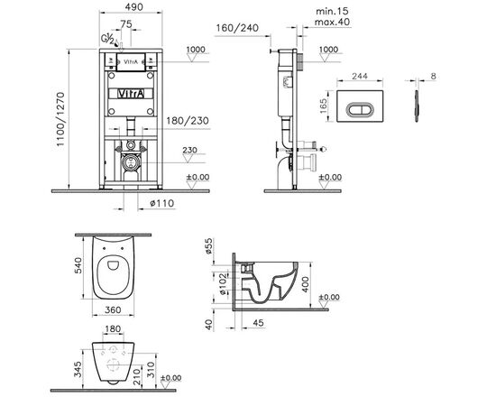 Комплект vitra shift 9855b003-7200 в Астане фото № 5