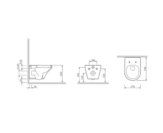 унитаз подвесной am.pm inspire c501700wh flashclean с сиденьем в Астане фото № 3