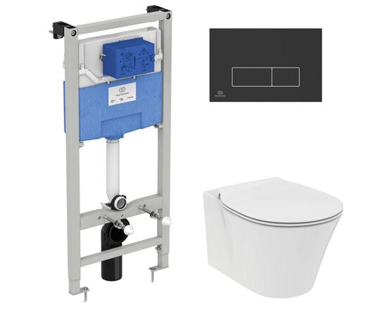 Комплект ideal standard connect air : унитаз e005401 aquablade с инсталляцией и кнопкой oleas m2 r0121a6 в Астане фото № 1