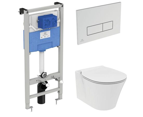 Комплект ideal standard  connect air : унитаз  e005401 aquablade с инсталляцией и кнопкой m2 r0121ac в Астане фото № 1