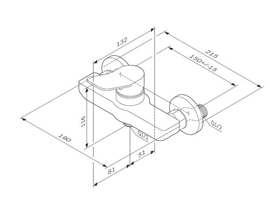 смеситель для душа am.pm x-joy f85a20000 в Астане фото № 4