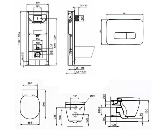 Комплект ideal standard connect prosys e047901 aqua blade oleas m3 r0123a6 в Астане фото № 2