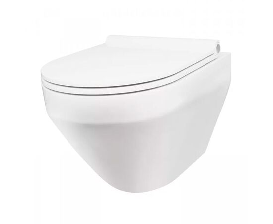 унитаз подвесной am.pm spirit c701700wh безободковый, с сиденьем в Астане фото № 1