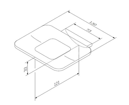 Мыльница am.pm inspire 2.0 a50a34200 стеклянная с настенным держателем, хром в Астане фото № 3