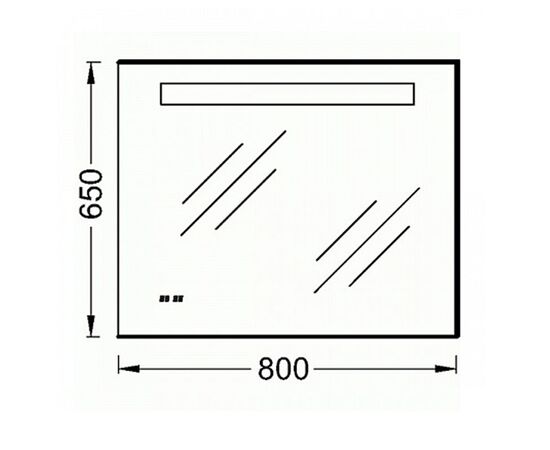 Зеркало jacob delafon parallel eb1413-nf 80см с подсветкой и функцией анти-пар  в Астане фото № 2
