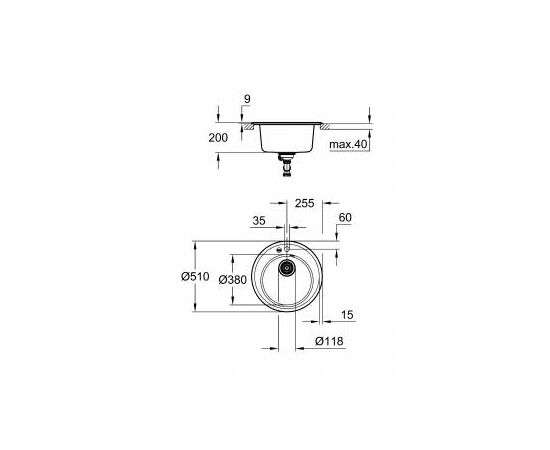 Кухонная мойка grohe k200 31656at0 51см в Астане фото № 4