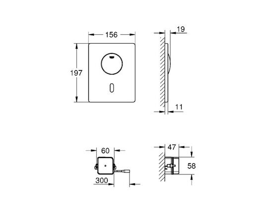 Кнопка смыва grohe tectron skate 37419000 для унитазов, инфракрасная в Астане фото № 2