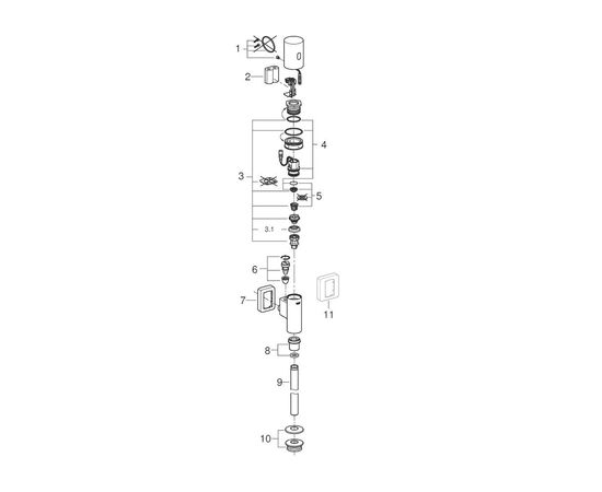 Внешнее смывное устройство для писсуара инфракрасное grohe tectron 37421000 в Астане фото № 2