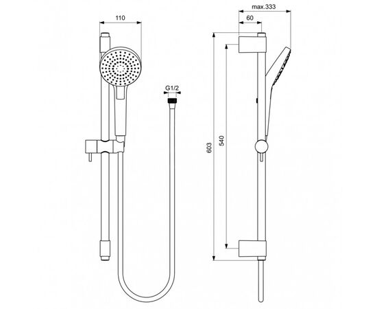 Душевой гарнитур ideal standard idealrain evo diamond l3 a2234aa в Астане фото № 3