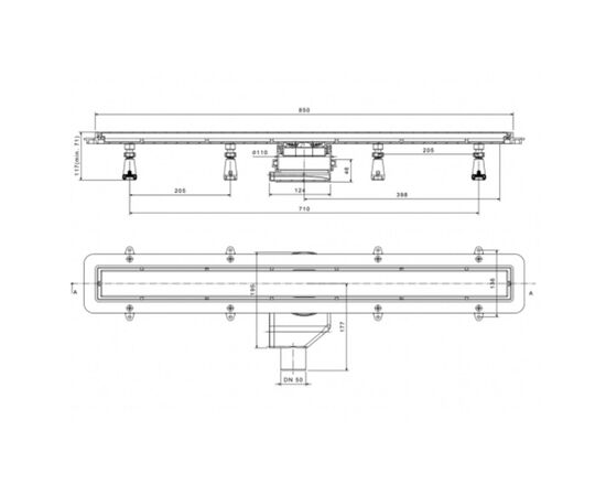 Душевой лоток pestan confluo premium line 13100006 85см в Астане фото № 2