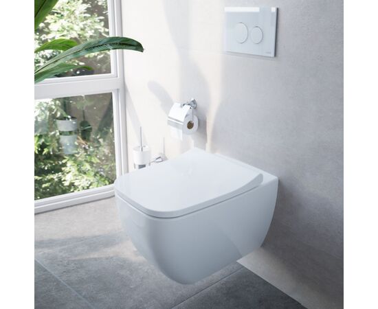 унитаз подвесной vitra shift 7742b003-0075 безободковый с тонкой крышкой микролифт в Астане фото № 2
