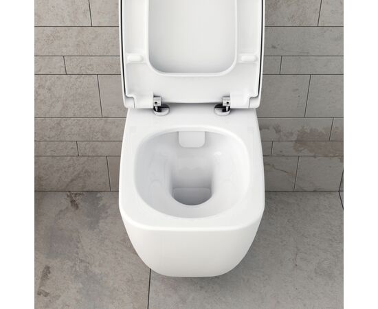 унитаз подвесной vitra shift 7742b003-0075 безободковый с тонкой крышкой микролифт в Астане фото № 3