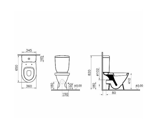 унитаз напольный vitra norm blum 9839b099-7202 с микролифтом в Астане фото № 3