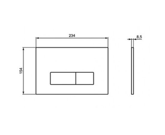Клавиша смыва ideal standard oleas m2 r0121a6 черная в Астане фото № 2