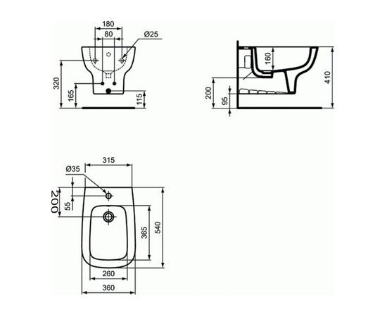 Биде ideal standard esedra t281501 в Астане фото № 3