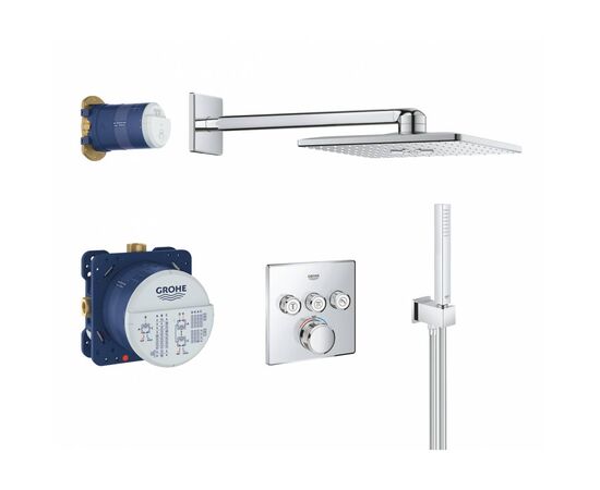 Встраиваемая душевая система grohe rainshower smartactive cube 34706000 с термостатом в Астане фото № 1