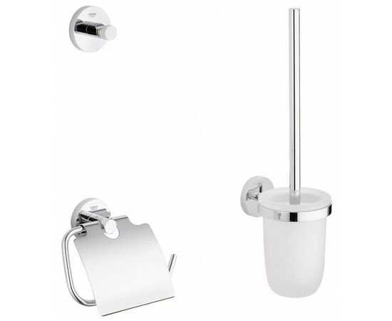 Набор аксессуаров 3в1 grohe city 40407001 (ёршик, крючек, держатель для бумаги) в Астане фото № 1