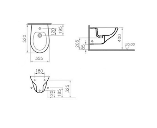 Биде vitra arkitekt 6231b003-0288 в Астане фото № 2