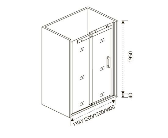 Душевая дверь bas 120x195 altair wtw-120-c-ch в Астане фото № 2