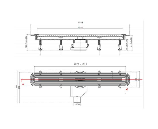 Душевой лоток pestan  confluo slim line 13100037 105см в Астане фото № 5