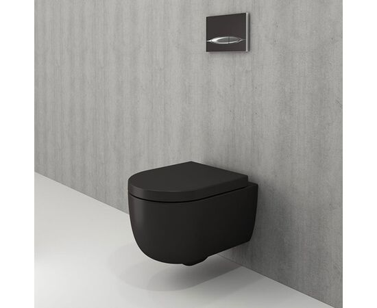 унитаз подвесной bocchi v-tondo 1416-004-0129 с микролифтом черный матовый в Астане фото № 2