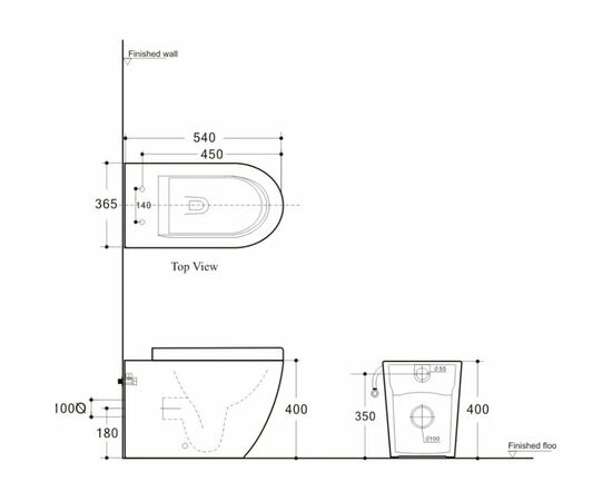 Биде aquanet  cetus 2 new lx-1831 в Астане фото № 2