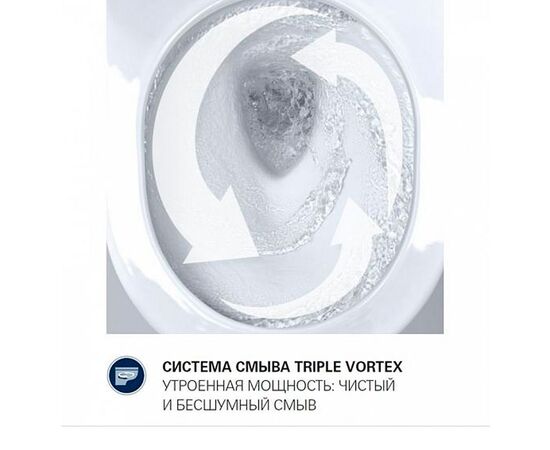унитаз подвесной grohe bau ceramiс 39351000 безободковый с микролифтом в Астане фото № 3