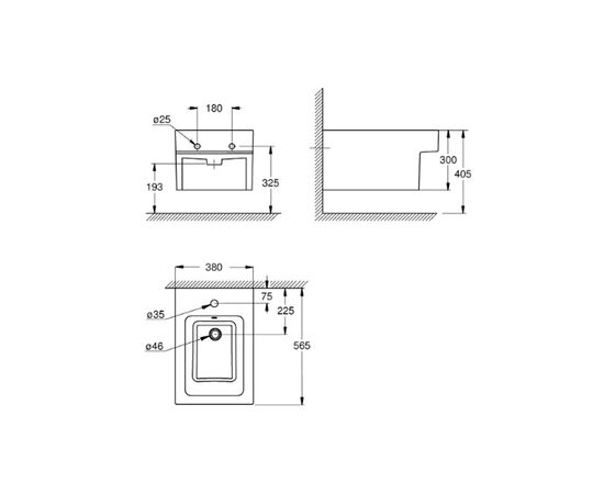 Биде grohe cube ceramic 3948600h в Астане фото № 3