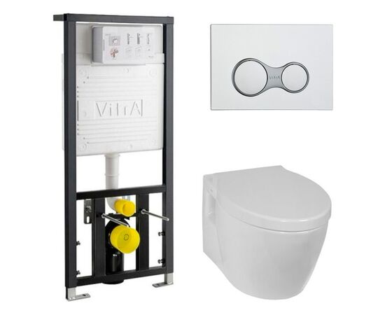 Комплект vitra sunrise: унитаз 5384b003-0075 с инсталляцией и кнопкой в Астане фото № 1