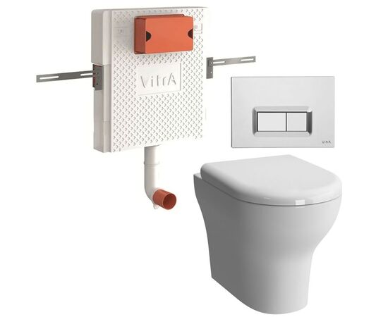 Комплект vitra zentrum: унитаз 5788b003-0075 с инсталляцией и кнопкой 740-0680/94-003-001 в Астане фото № 1