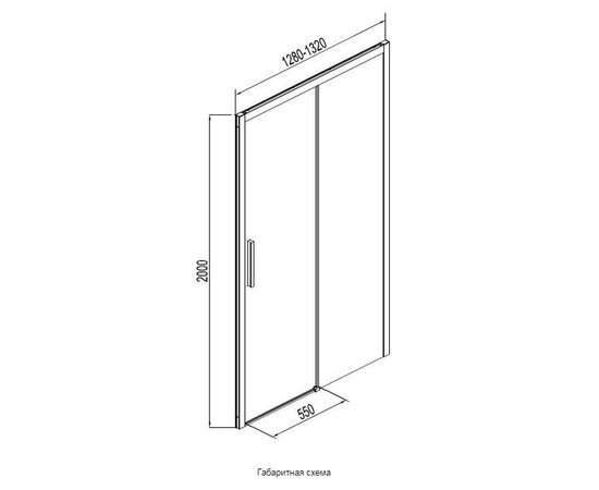 Душевая дверь aquanet 140x200 pleasure ae60-n-140h200u-bt в Астане фото № 2