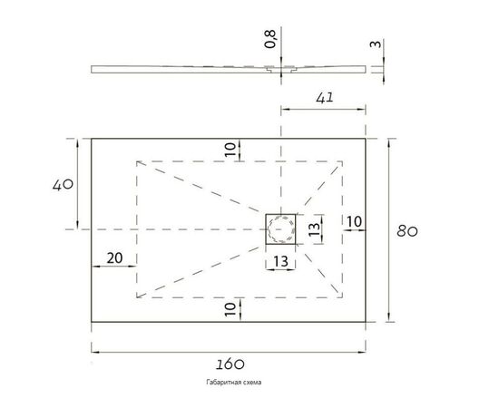 Поддон для душа aquanet hidronatur pleasure  ats-160x80u-w в Астане фото № 6