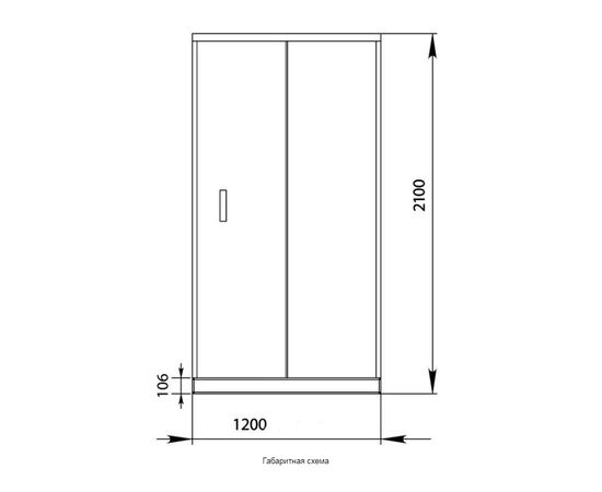Душевая дверь aquanet 120x210 alfa naa6121 в Астане фото № 3