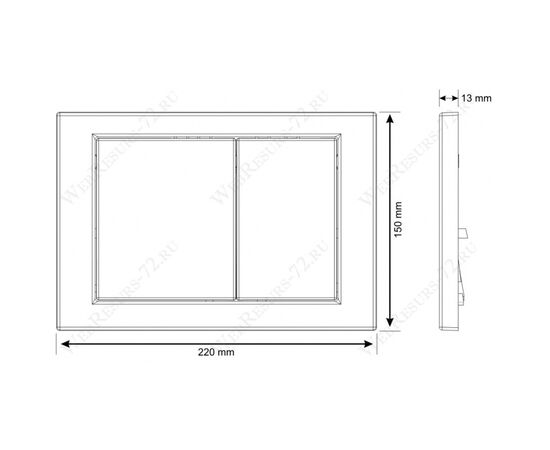 Клавиша смыва cersanit link m05 p-bu-m05/cm матовый хром в Астане фото № 2