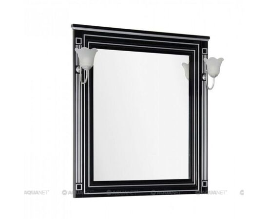 Зеркало паола 90 цв.черный/патина серебро (181766) в Астане фото № 1