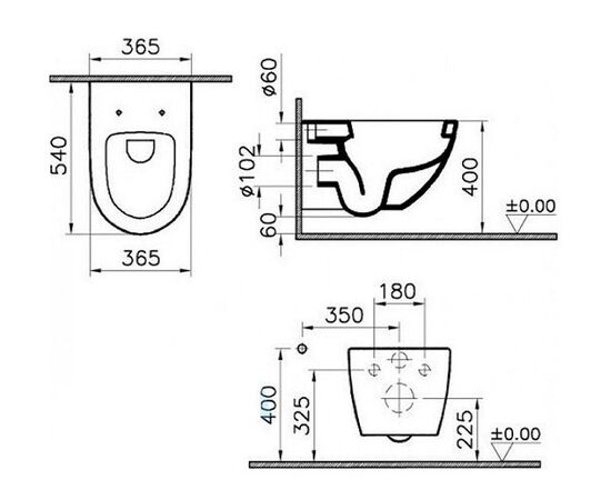 унитаз подвесной vitra 4448b003-0075 sento. тонкая крышка с микролифтом (комплект) в Астане фото № 3