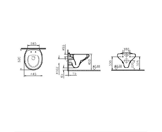 унитаз подвесной vitra istanbul 4518b403-0075 c микролифтом в Астане фото № 3