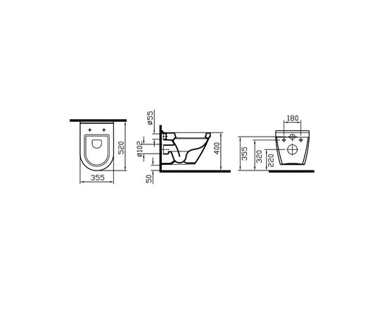 унитаз подвесной vitra s50 5318b003-0075 с микролифтом в Астане фото № 3