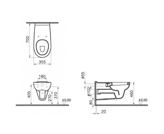 унитаз специального назначения vitra conforma 5811b003-0075 в Астане фото № 3