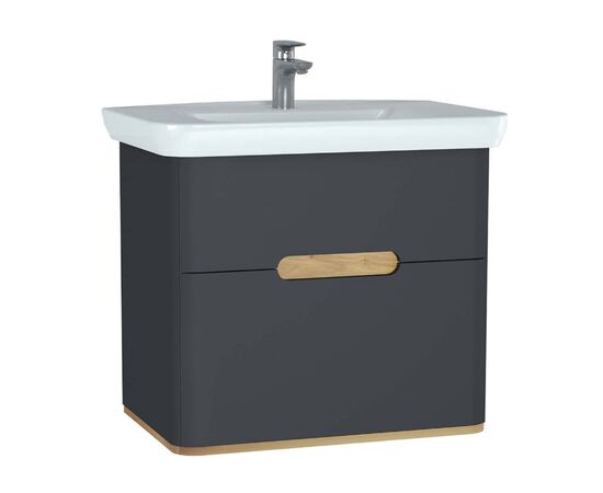 Мебель для ванны vitra sento 80см(тумба с раковиной) 60836, цвет антрацит в Астане фото № 1