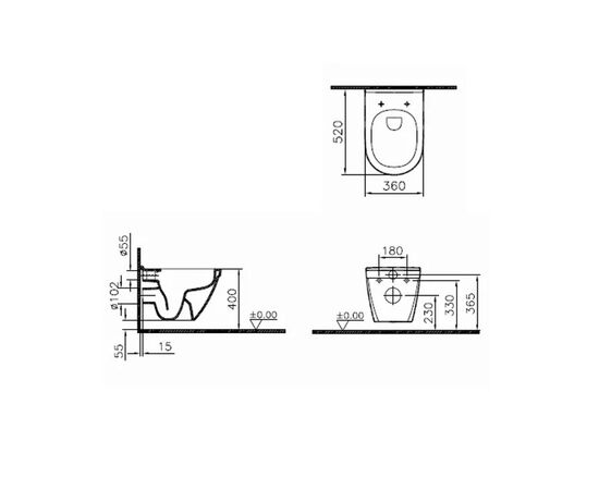 унитаз подвесной vitra s50 7740b003-0075 rim-ex с микролифтом в Астане фото № 3