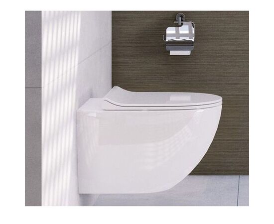 унитаз подвесной vitra sento 7748b003-0075 rim-ex тонкая крышка с микролифтом (комплект) в Астане фото № 3